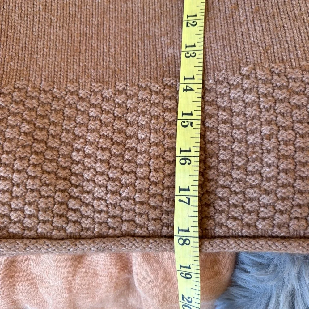 Madewell Sadler Boxy Chunky Turtleneck Wool Sweater Camel Brown‎ XS Fisherman